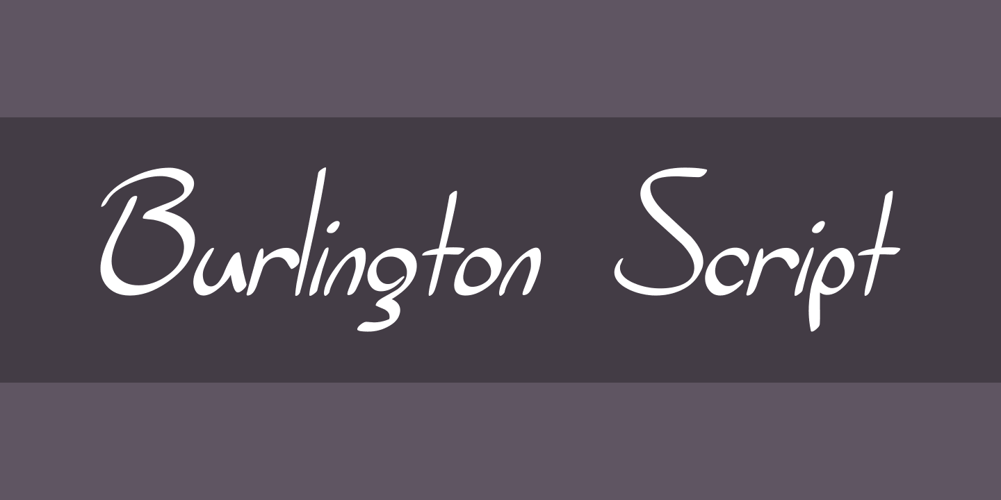 Beispiel einer Burlington Script-Schriftart